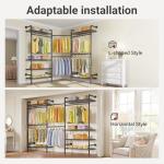 Expandable Heavy-Duty Wall-Mounted Garment Rack