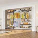 Expandable Heavy-Duty Wall-Mounted Garment Rack