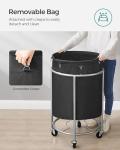 Rolling Laundry Basket with Wheels, 45 Gallons