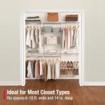 Adjustable Rubbermaid Closet Organization Kit, White