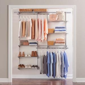 Rubbermaid Adjustable Closet Organization System - Titanium Finish