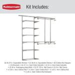 Rubbermaid Adjustable Closet Organization System - Titanium Finish