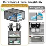 Sturdy Stackable Clear Shoe Storage Organizer 6 Pack