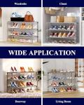 Kitsure Grey Stackable Shoe Rack Organizer
