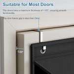 SLEEPING LAMB 2 Pack Narrow Over The Door Shoe Organizer with 8 Large Deep Pockets, Hanging Shoe Rack for Closet Door Storage for Boots, Sneakers (Black)