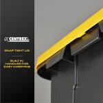 BLACK & YELLOW®, 5-Gallon Heavy Duty Tough Storage Container & Snap-Tight Lid, (8.6" H x 12.3" W x 16.4" D), Weather-Resistant Design and Stackable Organization Tote [6 Pack]