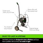 Yard Butler Compact Hose Reel Cart with Wheels Heavy Duty 100 Foot Metal Hose Reel Suitable for Gardens, Lawns, and Outdoor - IHTC-1