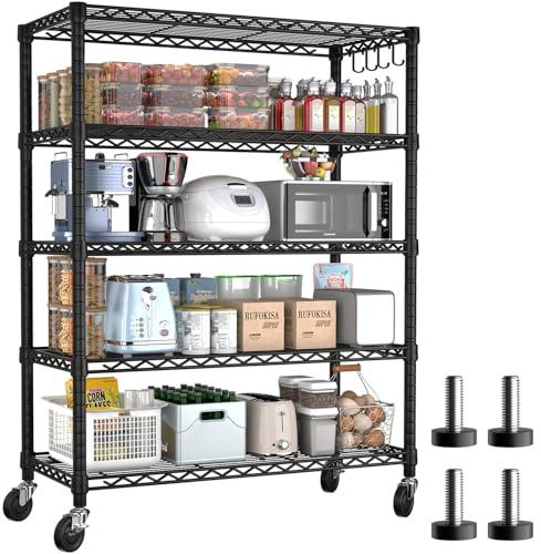 Rolling storage shelves