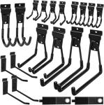 klasit Slatwall Hooks Black 20Pack Firmly and Durable Slatwall Accessories,Perfect for Organizing Garden Tools and Heavy Duty Tools and Garage Hooks Organize Your Space Efficiently