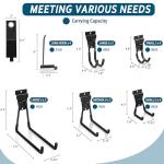 klasit Slatwall Hooks Black 20Pack Firmly and Durable Slatwall Accessories,Perfect for Organizing Garden Tools and Heavy Duty Tools and Garage Hooks Organize Your Space Efficiently