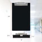 Saunders Metal Clipboard with Storage, Dual Storage Nursing, Letter Size Heavy Duty Contractor with High Capacity Clip and Self Locking Latch, Black, Proudly Made in USA