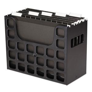 Pendaflex Portable Desktop File, Side Handles, Hanging File Folders, Tabs & Inserts, Letter Size, 9-1/2 x 12-3/16 x 6 Inches, Black (23013)