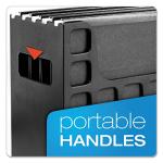 Pendaflex Portable Desktop File, Side Handles, Hanging File Folders, Tabs & Inserts, Letter Size, 9-1/2 x 12-3/16 x 6 Inches, Black (23013)