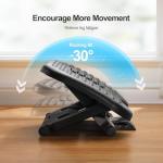HUANUO Foot Rest for Under Desk at Work, Adjustable Footrest with Massage Texture and Roller, Ergonomic Foot Stool with 3 Height Position, 30 Degree Tilt Angle Adjustment for Home, Office