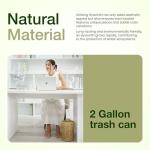 Tidita 1.3 Gallons Wicker Woven Waste Basket with Lid - Water Hyacinth Trash Can for Office Garbage - Handwoven WasteBaskets for Bedroom, Bathroom, Kitchen, Living Room - Seagrass Storage Trashcan