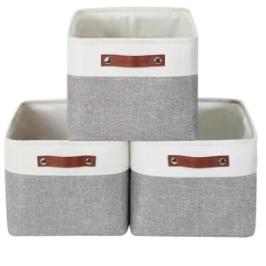 DECOMOMO Large Fabric Storage Bins - 3 Pack