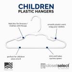 30-Pack Non-Slip Plastic Hangers for Kids