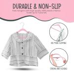 Kids Velvet Non-Slip Hangers - 50 Pack Pink