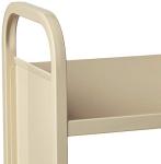 Heavy-Duty 6-Shelf Rolling Book Cart - Sand