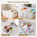 Clear Stackable Storage Bins with Lids - 17 QT