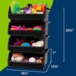 Extra Large Stackable Plastic Storage Bins - 4-Pack