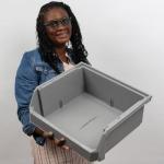 Extra Large Stackable Plastic Storage Bins - 4-Pack