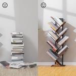 Rustic 9-Tier Tree Bookshelf for Home Organization
