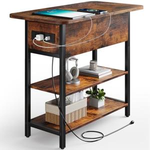 Yoobure Flip Top End Table with Charging Station