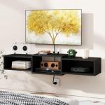 IBUYKE Modern Floating TV Stand with Power Outlet