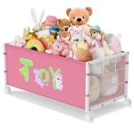 Extra Large Toy Storage Box with Wheels - Pink