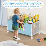 Large Toy Storage Chest with Wheels for Kids