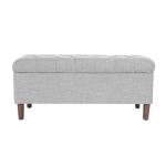Tufted Ainsley Storage Ottoman Bench - Gray