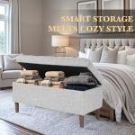 Tufted Ainsley Storage Ottoman Bench - Gray