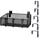 Bedside Hanging Organizer with Hooks - Black