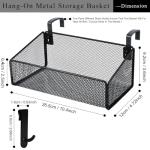 Bedside Hanging Organizer with Hooks - Black