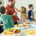 Jumbo Divided Serving Tray with 6 Storage Bins