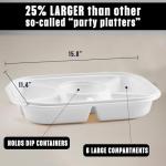 Jumbo Divided Serving Tray with 6 Storage Bins