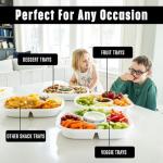 Jumbo Divided Serving Tray with 6 Storage Bins