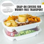 Jumbo Divided Serving Tray with 6 Storage Bins