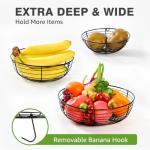 3-Tier Hanging Fruit Basket with Hook for Kitchen