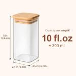 6-Pack Glass Spice Jars with Bamboo Lids