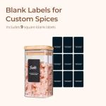 6-Pack Glass Spice Jars with Bamboo Lids