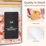 6-Pack Glass Spice Jars with Bamboo Lids