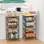 5-Tier Rolling Kitchen Organizer with Pull-Out Baskets
