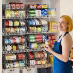 2-Tier Stackable Can Rack Organizer - Black