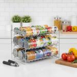 3-Tier Chrome Can Organizer for Kitchen Storage