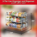 3-Tier Chrome Can Organizer for Kitchen Storage