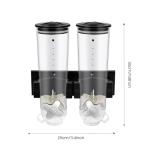 2-Pack Wall-Mounted Double Food Dispensers - Black