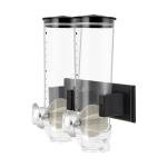 2-Pack Wall-Mounted Double Food Dispensers - Black