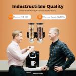 2-Pack Wall-Mounted Double Food Dispensers - Black